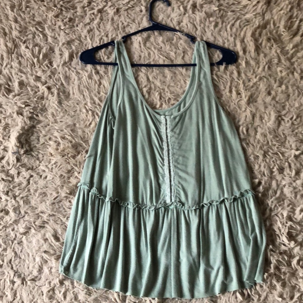 Soft & Sexy Drop Hem Tank with buckle detail